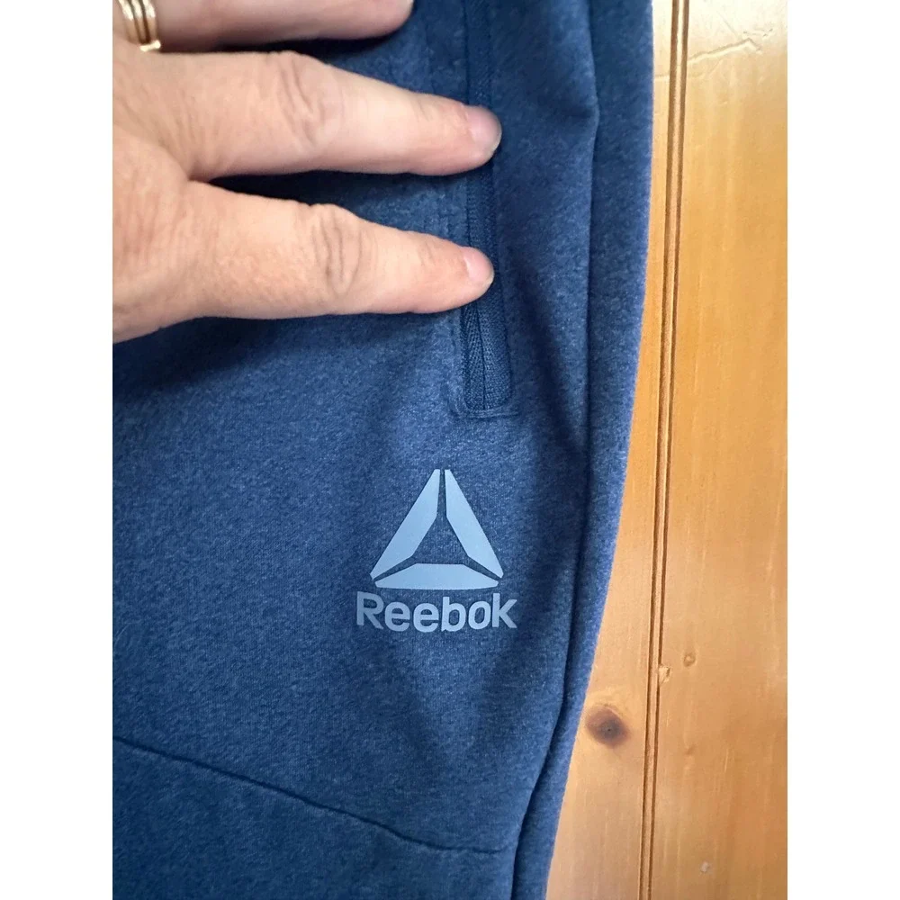 Reebok Sportswear Heather Blue Performance Joggers Athletic Sweatpants XL‎